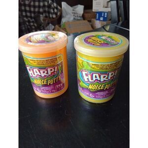2 Flarp Noise Putty Neon Orange & Neon Yellow